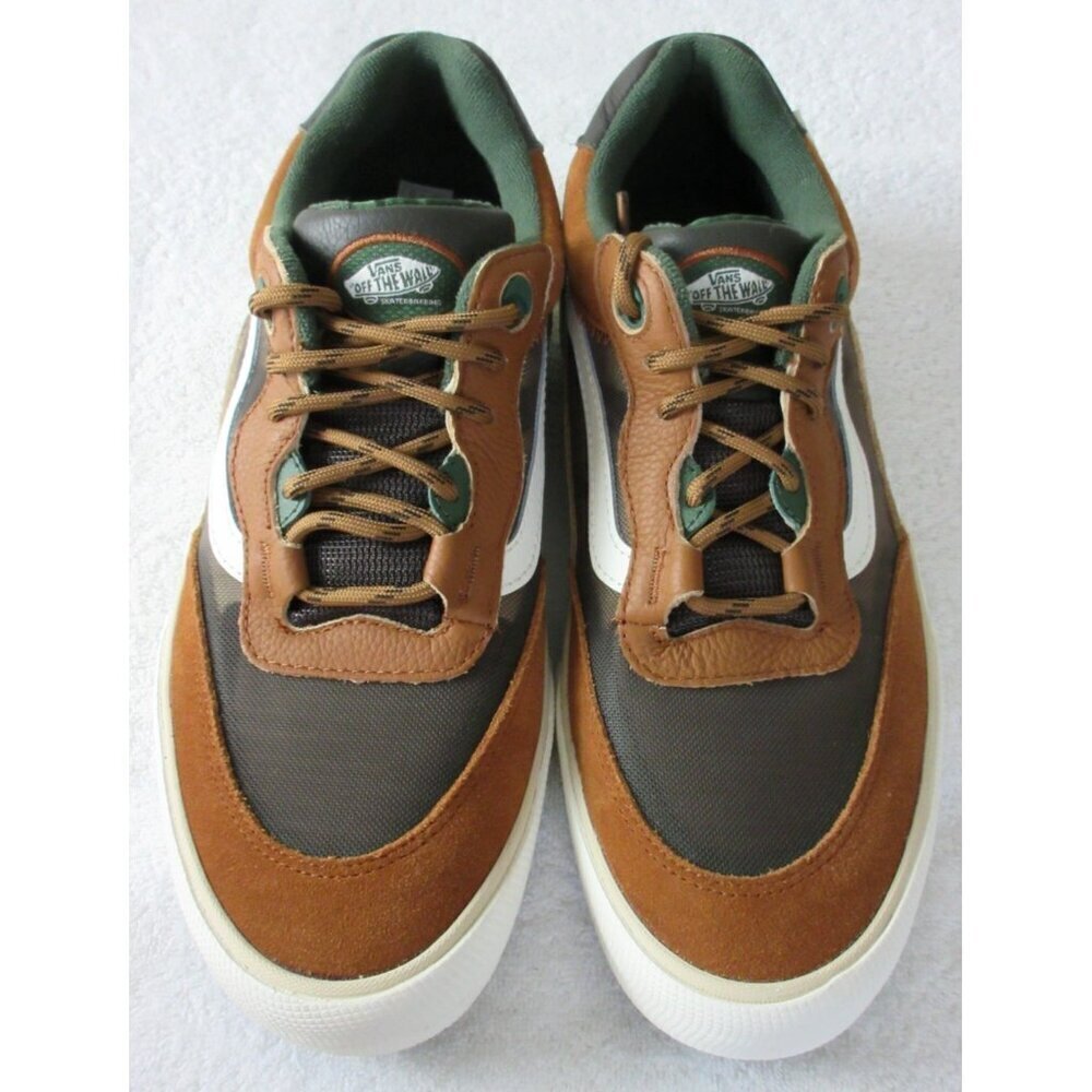 Vans Men's Wayvee Ginger Root Brown Green Suede Mesh Skate Shoes Sizes NIB - Picture 3 of 5